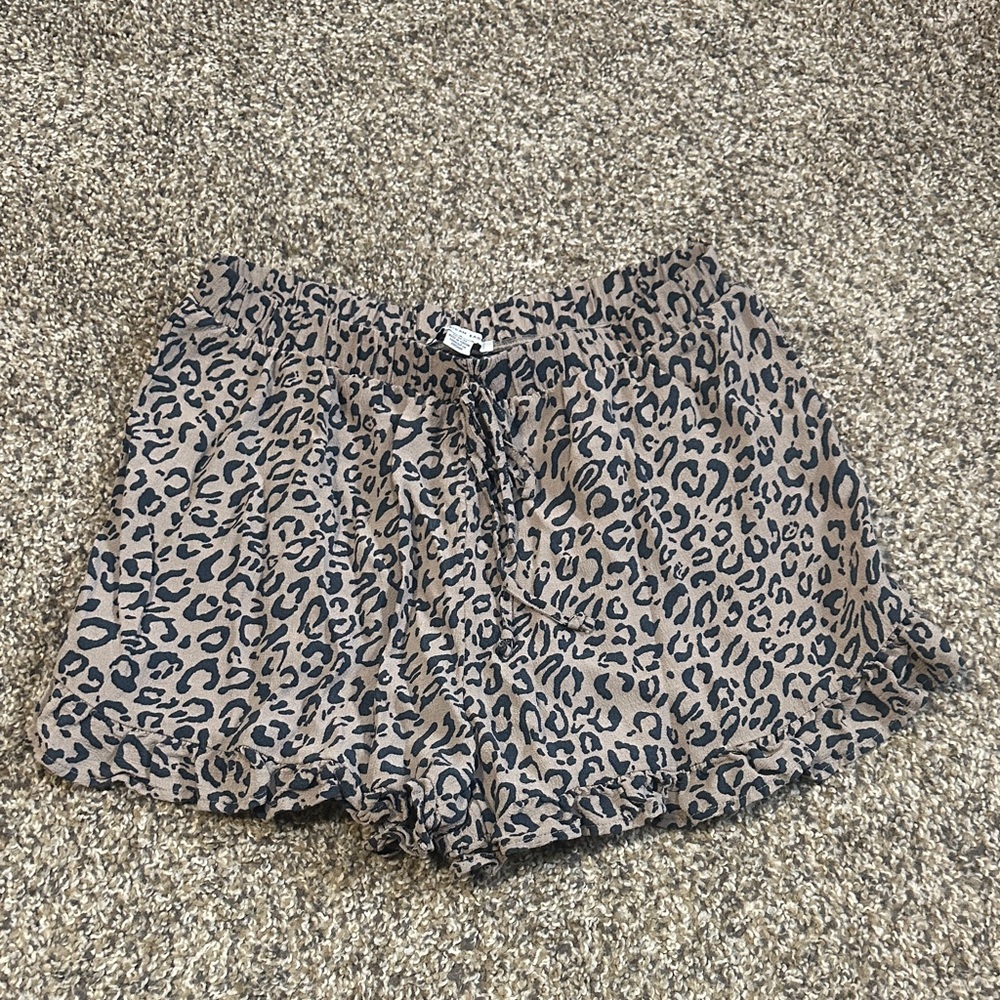 American Eagle Outfitters High Waist Leopard Print Shorts
